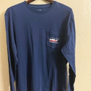 Vineyard Vines Men's Blue Long Sleeve Tee NWOT